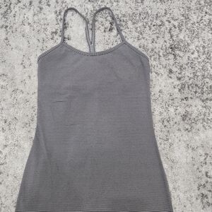 lululemon athletica Black and White Striped Camisole